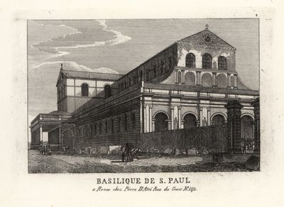 Ansicht der Basilika St. Paul vor den Mauern, Rom von Unbekannt