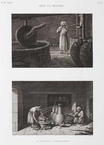 Essig Essigmacher und Destillateur, Ägypten, ca. 1798 von Unbekannt