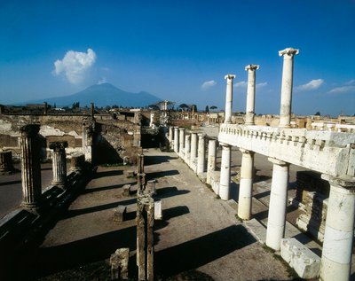 Blick auf das Forum von Pompeji und den Vesuv von Alec Hunter