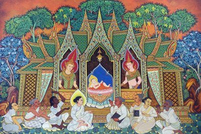 Wat Ananda Metyarama Thai-Buddhistischer Tempel. Geburt von Siddhartha Gautama (allgemein bekannt als Buddha), Singapur von Unbekannt