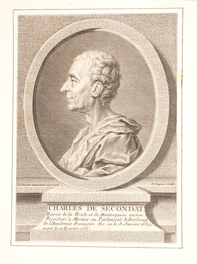 Charles-Louis de Secondat, Baron de La Brède et de Montesquieu von Unbekannter Stecher