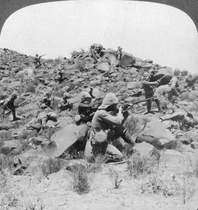 Britische Soldaten im Einsatz, Südafrika, Burenkrieg, 1901 von Underwood and Underwood