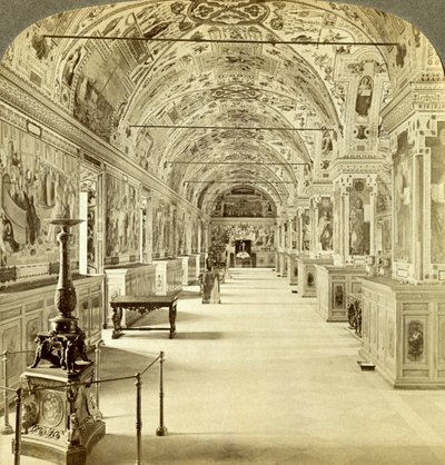 Innenraum der Vatikanischen Bibliothek, Rom, Italien von Underwood and Underwood