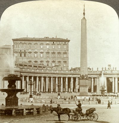 Der Vatikanpalast vom Petersplatz, Rom, Italien von Underwood and Underwood