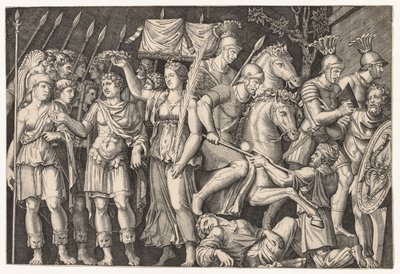 Speculum Romanae Magnificentiae: Trajan zwischen der Stadt des Sieges und Rom (Der Kaiser Trajan) von Unknown