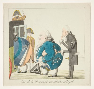 Suite de la Promenade au Palais-Royal (Nach der Promenade im Palais-Royal) von Unknown