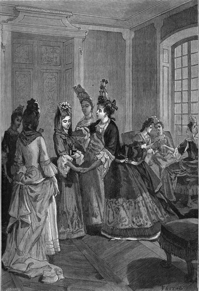 1685-1686: Neue Katholiken. Gravur des 19. Jahrhunderts. In „Histoire de France“ von Jules Michelet von Unknown artist
