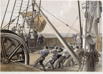 Eine große Punktboje wurde am 2. August 1858 gezeichnet - in „The Atlantic telegraph“ von W. H. Russel, ca. 1860 von Unknown artist