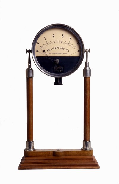 Ein Milliamperemeter (oder Amperemeter): Gerät zur Berechnung der Stromstärke. von Unknown artist