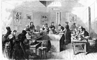 Ein Leichenschauhaus in den Vereinigten Staaten im Jahr 1890. von Unknown artist