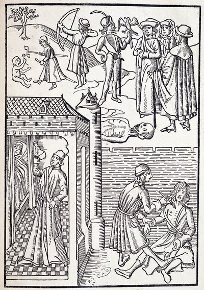 Ein Urologe und Chirurg im 15. Jahrhundert von Unknown artist