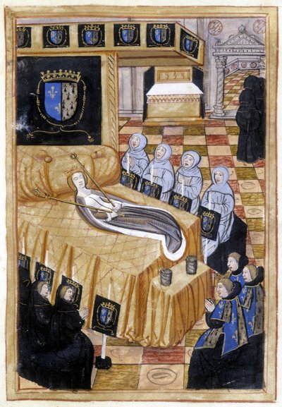 Anne von Bretagne auf ihrem Sterbebett (1514) von Unknown artist