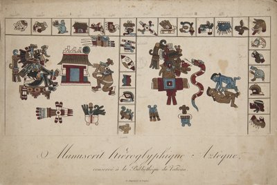 Aztekisches hieroglyphisches Manuskript in der Vatikanischen Bibliothek von Unknown artist