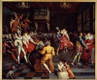 Ball am Hof von Valois Anonymes Gemälde. 16. Jahrhundert. Rennes, Musée des Beaux Arts von Unknown artist