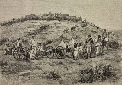 Batterie von Federico Ciccodicola (1860-1924), Eritrea, Zeichnung von E X aus L