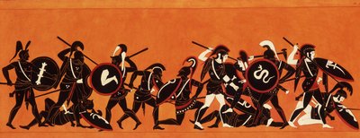 Schlacht der Griechen und Trojaner (Trojanischer Krieg) 1808-1810 von Unknown artist
