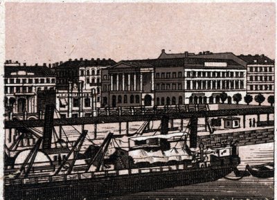 Budapest, Ungarn: Blick auf den Donaukai. aus 