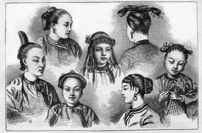 Chinesische Mode und Frisuren im 19. Jahrhundert von Unknown artist