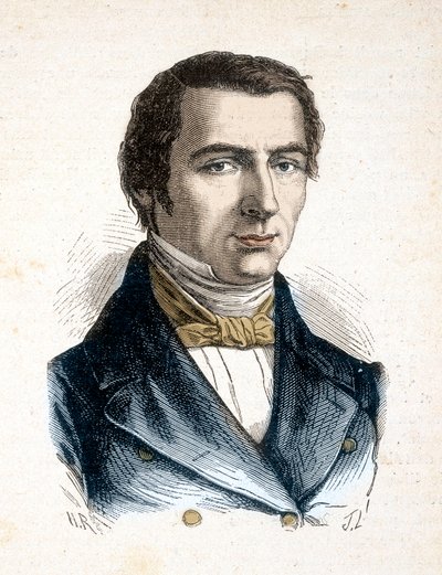 Claude Frederic Bastiat, klassischer liberaler Theoretiker, Volkswirtschaftler - Porträt von Frederic Bastiat, Ökonom (1801 - 1850) - in „Les Contemporains“, n.d. spätes 19. Jahrhundert von Unknown artist