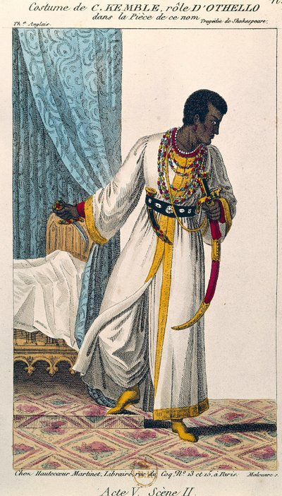 Kostüm von Komiker Charles Kemble in der Rolle des Othello von Unknown artist