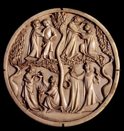 Höfische Liebesszenen von Unknown artist