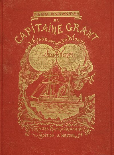 Cover von Jules Vernes Buch „Die Kinder des Kapitän Grant“, ed. Hetzel von Unknown artist
