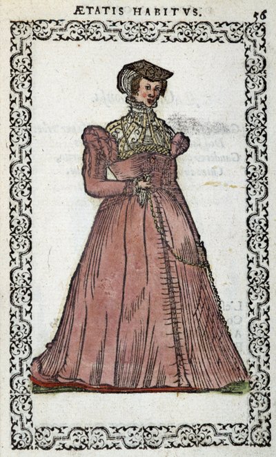 Französische Dame - in „Habits et effigies“ von Jean Sulperius von Unknown artist