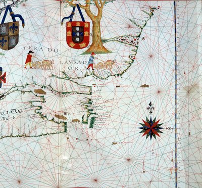 Detail einer Karte von Labrador (Markland), Ostkanada von Unknown artist