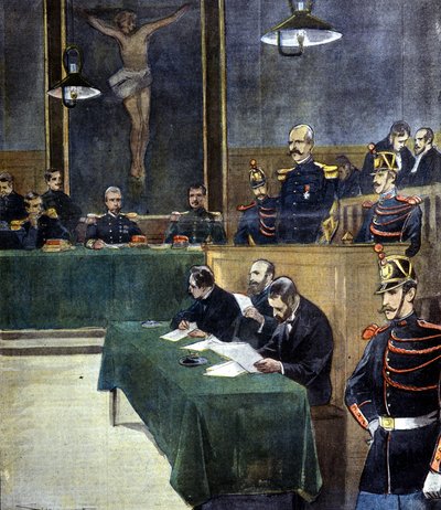 Dreyfus-Affäre, Kommandant Esterhazy beim Kriegsrat von Unknown Artist