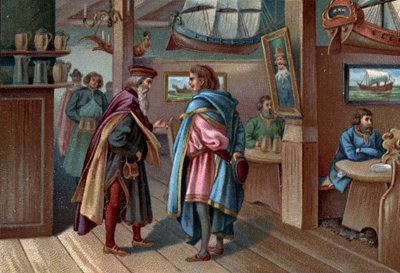 Ehemalige Einkaufszentren: Lübecks Kammer der Navigatoren im 17. Jahrhundert. von Unknown artist