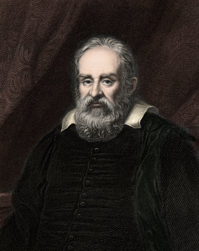 Galileo Galilei (Galilei) 1564-1642 - Gravur - 19. Jahrhundert von Unknown artist