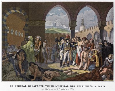 General Bonaparte besucht das Pestkrankenhaus in Jaffa am 25. Mai von Unknown artist