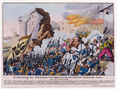 Russisch-Türkischer Krieg von 1828-1829 - Der Sturm auf die Bastionen von Varna durch die russische Armee im September 1828 von Unknown artist