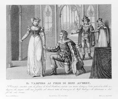 Himmlische Rache - nach dem neuen „Der Vampir“, zuerst Lord Byron (1788-1824), englischer Dichter, zugeschrieben, dann seinem Sekretär Polidori. 1816. von Unknown artist