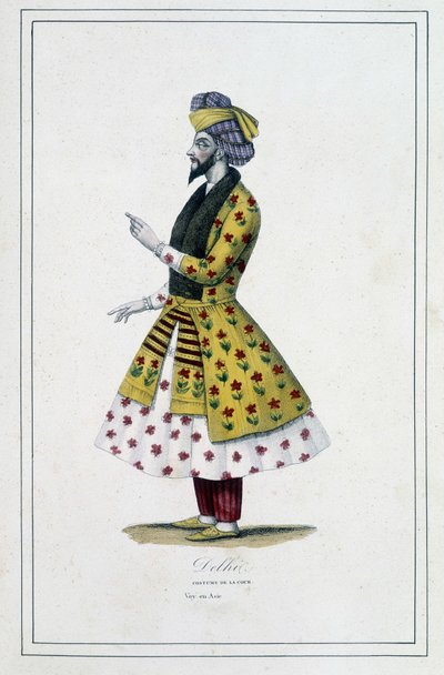 Indien: Mann aus Delhi - in „Die verschiedenen Völker der Erde“ von Pater Paul Jonhanneaud, Librairie des Bons livres von Unknown artist