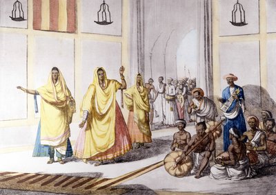 Indische Kultur und Zivilisation: Tänzer und traditionelle Musik, Indien. von Unknown artist