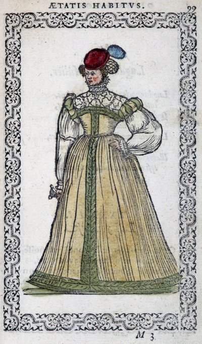 Italienische Frau - in „Habits et effigies“ von Jean Sulperius von Unknown artist