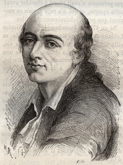 Jean-Claude Delametherie (Jean Claude la Metherie) (1743-1817) französischer Naturforscher, Mineraloge und Paläontologe. von Unknown artist