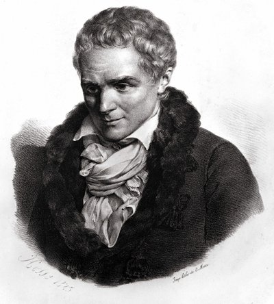 Jean-Jacques Rousseau (1712-1778), französischsprachiger Genfer Schriftsteller und Philosoph von Unknown artist