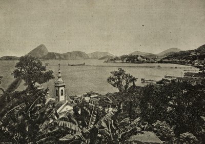 Strand von Lapa, Rio de Janeiro, Brasilien, Gravur aus einem Foto von Vittorio Boron aus L