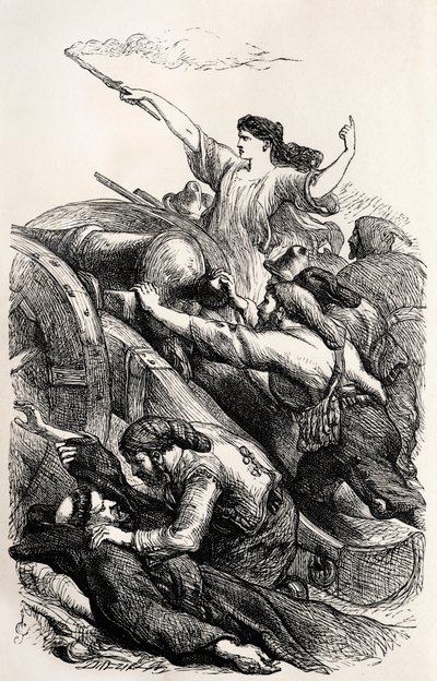 Lord Byron - Illustration einer Szene aus dem Gedicht 