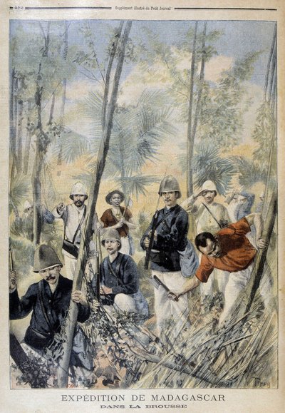 Madagaskar-Expedition: im Busch - in „Le Petit Journal“, August 1895 von Unknown artist