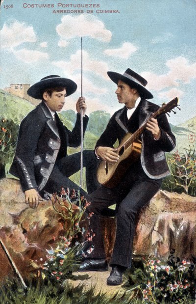 Musiker in portugiesischen Kostümen. Arredores de Coimbra. von Unknown artist