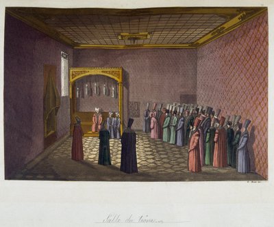 Osmanisches Reich: Die Thronhalle - in „Die alte und moderne Tracht“ von Ferrario, ed. Mailand von Unknown artist