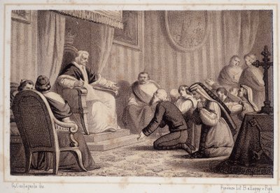 Pius VII (1742 - 1823) widerruft das Dekret zur Zerstörung von Sonnino - in „Storia d