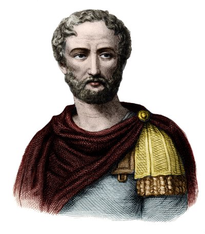 Plinius der Ältere (23-79) - Porträt von Gaius Plinius Secundus der Ältere (Plinius der Ältere) (Plinio il Vecchio) (23-79), Naturforscher und lateinischer Schriftsteller. Gravur des 19. Jahrhunderts. Private Sammlung. von Unknown artist