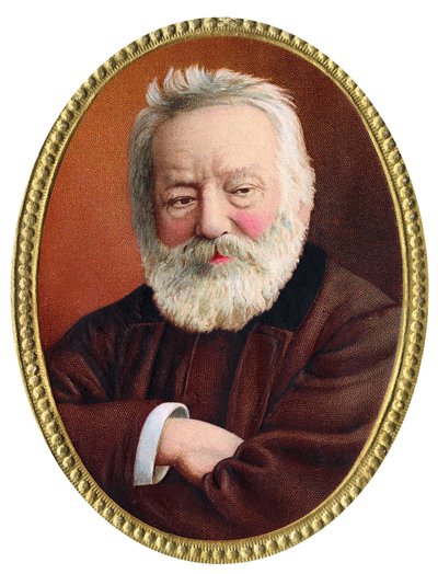 Porträt des französischen Schriftstellers Victor Hugo (1802-1885) - Chromolithographie aus dem späten 19. Jahrhundert von Unknown artist