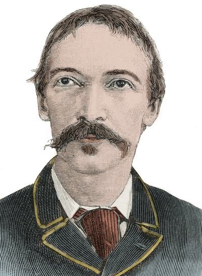 Porträt von Robert Louis Stevenson (1850-1894) - Britischer Schriftsteller von Unknown artist