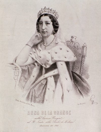 Porträt von Anna de la Grange in Lucrezia Borgia (Gravur) von Unknown artist