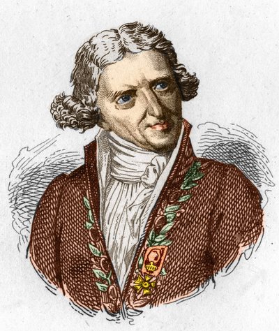 Porträt von Antoine Augustin Parmentier (1737 - 1813), französischer Militärapotheker und Agronom. Gravur von 1845 von Unknown artist